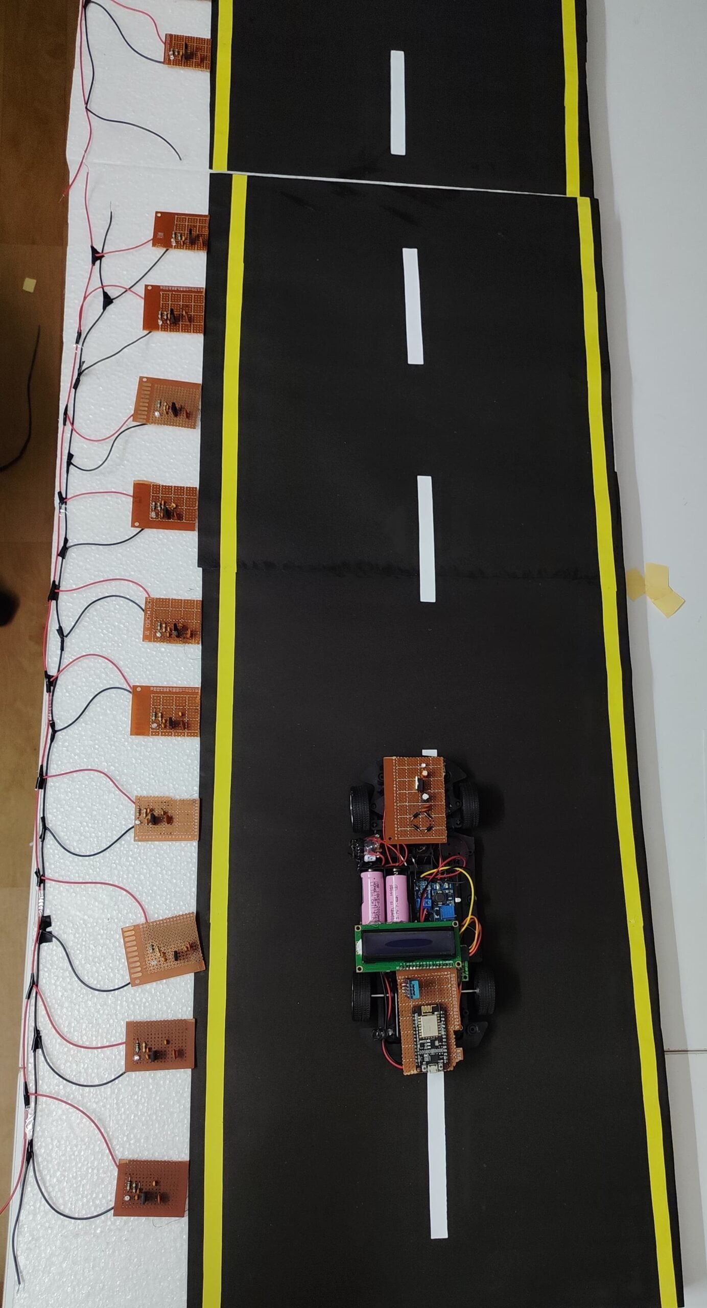 On-road electric vehicle charging station
