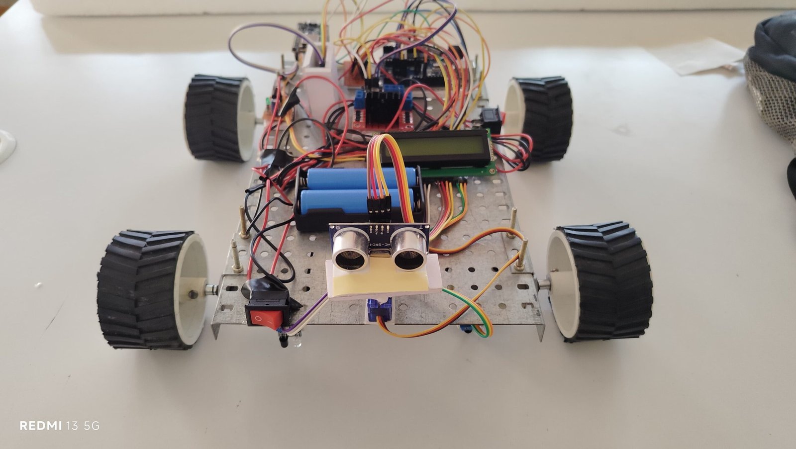 Autonomous robot with sensors and actuators